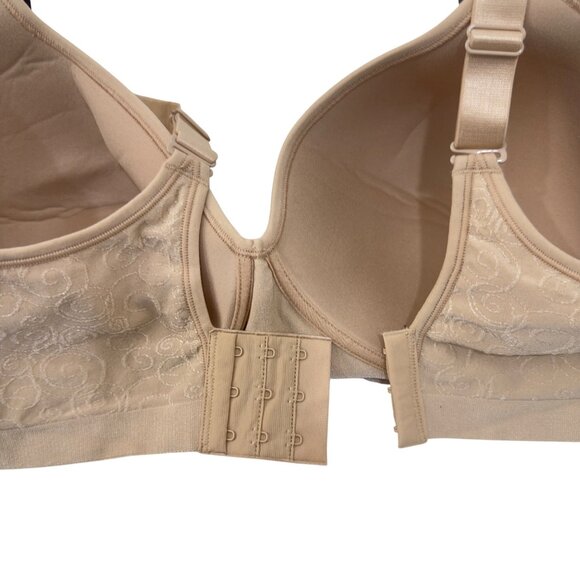 Bali Womens Comfort Revolution Wire-Free Bra Size 40DD Beige Nylon Spandex NEW - Picture 12 of 14